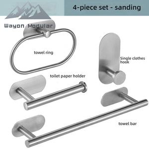 Set di Accessori <span class=keywords><strong>per</strong></span> Bagno in Acciaio Inox Wayon con Portasciugamani e Portarotolo - Product Image 4