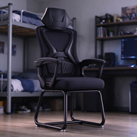 Chaise pivotante ergonomique moderne avec vérin à gaz à 3 positions, dossier haut inclinable, chaise de jeu pour le bureau et la maison/dortoir