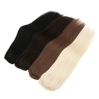 Extensions de cheveux à trame nouée à la main, double tirage, donneur unique, cuticules entièrement alignées