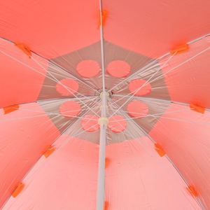 Parasol portable résistant au vent de 1,3 m avec trous d'aération, revêtement argenté anti-UV, idéal pour les stands, la plage et le jardin (vente en gros) - Product Image 2