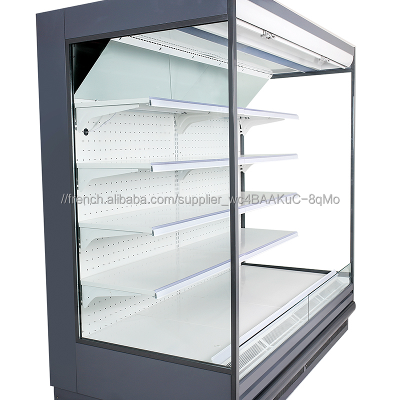 Adapté aux besoins du client D'air Vertical Rideau Congélateur Armoire Pour Fraîche de Supermarché D'affichage De Marchandises