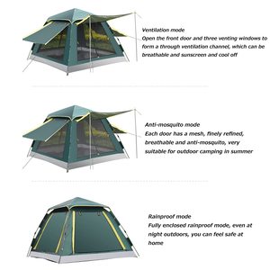 เต๊นท์อัตโนมัติสำหรับตั้งแคมป์ชายหาด4ฤดูสำหรับครอบครัว210D กันรังสียูวีแบบป็อปอัพได้ทันที - Product Image 3