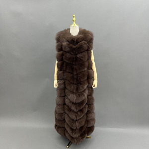 <span class=keywords><strong>Gilet</strong></span> en fourrure de renard véritable pour femmes, longueur <span class=keywords><strong>extra</strong></span> longue, <span class=keywords><strong>gilet</strong></span> <span class=keywords><strong>long</strong></span> chaud de qualité supérieure - Product Image 6