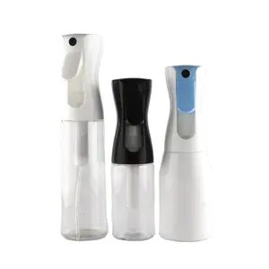 Factory Supply 300ml Black Spray Bottle Plastic Pet Empty Sustainable Spray Air Freshener Bottle Contin-u-spray Bottle