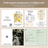 Carte postale personnalisée JOYWAY avec logo imprimé, écologique, de luxe, pour entreprise, avec enveloppes