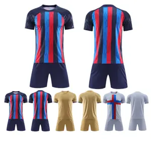 22-23批发球队俱乐部定制足球服套装刺绣足球套装补丁男式足球服