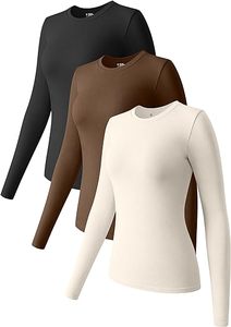 Man and Woven <strong>Long</strong> <strong>Sleeve</strong> Hospital Uniform Under Scrub Stretch Shirt Medical Nursing <strong>Undershirt</strong> - Product Image 4