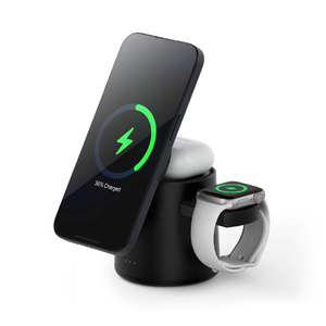 Venta caliente 15W soporte de carga rápida cargador inalámbrico magnético para <span class=keywords><strong>Anker</strong></span> 15W Metal plegable magnético inalámbrico carga rápida - Product Image 1