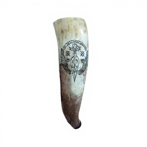 B.S INTERNATIONAL Taza para Beber de Cuerno de Buey 100% Natural, Grabado Elegante de Alta Calidad, Estilo Americano, Ligera y Ecológica para Cerveza - Product Image 5
