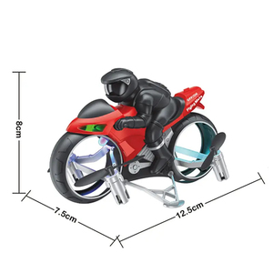 Motocicleta Voladora de Control Remoto Eléctrica por <span class=keywords><strong>Radio</strong></span> <span class=keywords><strong>RC</strong></span> 2.4G, Avión Acrobático Terrestre y Aéreo con Luces de Colores para Niños, Juguetes, Regalos, Plástico - Product Image 6