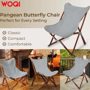 كرسي شاطئ على شكل فراشة من WOQI - كرسي خشبي قابل للطي محمول مع شعار مخصص للمنتجعات الساحلية - Product Image 3