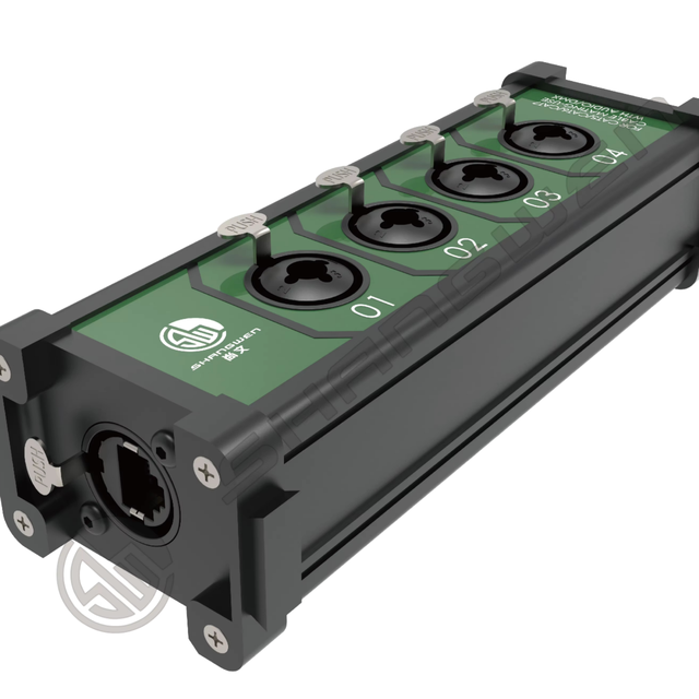 4-Channel Cat 5/6 Ethernet XLR Aluminum Copper 3P Contact Converter DMX RJ45 4 6.35 Combo Connectors Cable Audio Adapter