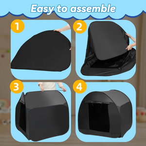 儿童感官帐篷 47.2 * 47.2 * 47.2 英寸 儿童平静角帐篷 感官角便携式弹出式遮光游戏帐篷 - Product Image 5