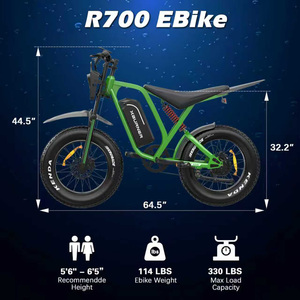 Vélo de montagne électrique à batterie lithium 52V avec frein hydraulique, capacité de charge de 180 kg, pour adultes, transport de marchandises et déplacements en ville - Product Image 4