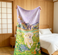 Serviette de bain multi-couches en nylon hypoallergénique, écologique, respirante, imprimé animal, 75x160cm - Design moderne