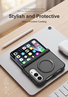Étui de téléphone de luxe pliable avec support magnétique pour iPhone 18 Duo, coque antichoc avec support en métal