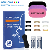 Patch nasal magnétique hypoallergénique en tissu élastique anti-ronflement avec trous et bords fermés pour la correction respiratoire, de haute qualité
