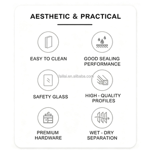 <span class=keywords><strong>Cabine</strong></span> de <span class=keywords><strong>douche</strong></span> modulaire préfabriquée en verre trempé personnalisable – Offre spéciale - Product Image 6