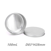 100ml Kaleng Aluminium Kosong Wadah Kosmetik Perjalanan Stoples Aluminium 100g Kaleng Logam untuk Kerajinan Lip Balm Krim Lilin Teh Cat