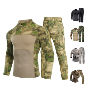 Men's Casual Outdoor Tactical Training Single-Guide Camouflage Long-Sleeved <b>Frog</b> Suit Wear-Resistant <b>Knitted</b> Loose - Product Image 6