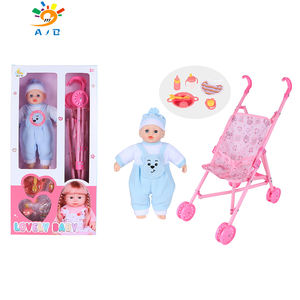 AJB venta al por mayor 14 pulgadas con botellas de cochecito de bebé vajilla bufandas Baby Doll Girl Live Doll realista silicona <span class=keywords><strong>Reborn</strong></span> juguetes <span class=keywords><strong>para</strong></span> bebés - Product Image 6