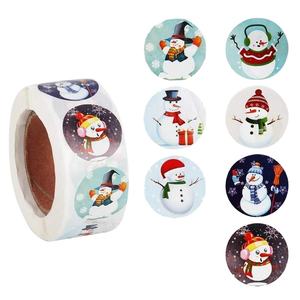 สติ๊กเกอร์กลมสุขสันต์วันคริสต์มาส<span class=keywords><strong>500</strong></span>ชิ้น/ม้วนสติกเกอร์ห่อของขวัญสำหรับปาร์ตี้คริสต์มาส - Product Image 5