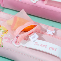 Sacs à crayons personnalisés, grande capacité, nouvelle trousse à crayons multifonctionnelle pour femmes, trousse à crayons en maille mignonne pour étudiants, vente en gros de trousses à crayons