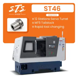 1 Year Warranty Higher Rigidity ST46 Servo Turret turning and milling machine