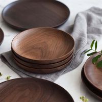 Table à thé en bois massif d'acacia, taille personnalisée, plateau pour servir des collations, des aliments, des fruits, des gâteaux, des plats à thé, du café, des desserts, en bois pour la maison