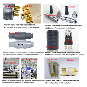 BEXKOM PR Maat 1P 2 tot 14 Verguld Pins Vrouwelijke Push-Pull Vergrendelbare Goedkope IP50 Anti-vibratie Anti-corrosie Kunststof Connector - Product Image 4