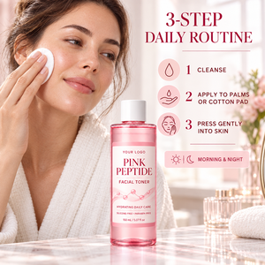 โทนเนอร์หน้าใสสูตรกุหลาบเกาหลี PDRN ไนอะซินาไมด์ เปปไทด์ สีชมพู สำหรับผิวกระจ่างใส ชุ่มชื้น และต่อต้านริ้วรอย - Product Image 6