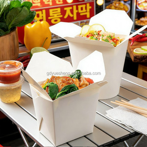 Contenitore Ecologico per Asporto Cinese, Secchiello in Carta Bianca per Ostriche, per Cibi Caldi, Zuppe e Noodles (A Prova di Perdite, Impilabile) - Product Image 2