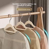 Cintre de rangement moderne en plastique PP floqué velours, antidérapant, sans trace, pour armoire, support spécial pour vêtements