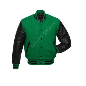 Best Manufacturer 100% Cotton College <b>Baseball</b> <b>Jacket</b> <b>Men</b> Leather Sleeves Spring Varsity <b>Jackets</b> Breathable Windproof Waterproof - Product Image 1