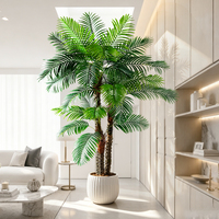 Grand palmier artificiel de 2,5 m, résistant aux UV, à double tronc, plante tropicale artificielle pour jardin et bord de piscine, vente en gros