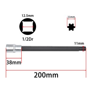 MT-TOOLS MP-12 เครื่องมือซ่อมแซมเหล็กชนิดพิเศษสำหรับการ<span class=keywords><strong>ถอด</strong></span>และติดตั้งสลักเกลียวหัว<span class=keywords><strong>บล็อก</strong></span>กระบอกสูบแลนด์โรเวอร์ 200 มม. ซ็อกเก็ตหกเหลี่ยม - Product Image 3