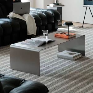 <span class=keywords><strong>Tavolino</strong></span> <span class=keywords><strong>da</strong></span> Caffè Moderno Minimalista in Acciaio Inossidabile, Rettangolare, Non Richiede Montaggio, Ottima Scelta per l'Arredamento del Soggiorno - Product Image 1