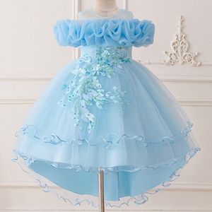 2025 हाई-एंड लड़कियों की राजकुमारी लेटी ड्रेस मेष फूलों की पोशाक के लिए फूलों की पोशाक - Product Image 2