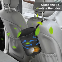 Pliable Petit Portable Sac Suspendu Véhicule Camion SUV Voiture Poubelle Poubelle Poubelle pour Siège Arrière Siège Avant