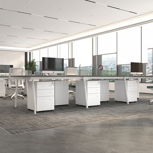 Armoire métallique à roulettes verrouillable à 3 <span class=keywords><strong>tiroirs</strong></span> avec coins arrondis, armoire <span class=keywords><strong>de</strong></span> classement mobile pour bureau, école, hôpital, design moderne - Product Image 4