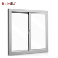 Ventana Corredera de Aleación de Aluminio a Prueba de Polvo e Impermeable, con Doble Vidrio Templado, Ahorro de Energía, Kit de Herrajes de Marca Alemana