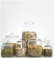Bocaux en plastique scellés pour aliments en vrac, fruits secs, épices de cuisine, bonbons, avec couvercle, pour les magasins