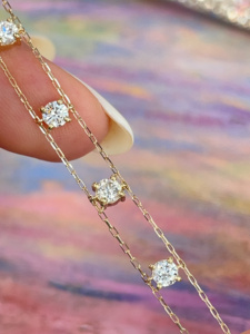 กำไลข้อมือเพชรแท้ Xinfly 18K ทองคำ ดีไซน์เรียบหรู สองชั้น สำหรับผู้หญิง ป้องกันการแพ้ เหมาะเป็นของขวัญสำหรับเธอ - Product Image 2