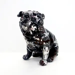 Transferência De Água Criativa Pintado Graffiti Resina Animal Estátua Bulldog Francês Estátua Home Decor