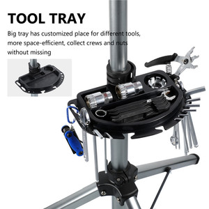 Support <span class=keywords><strong>de</strong></span> réparation <span class=keywords><strong>de</strong></span> vélo universel stable avec support à 3 pieds et hauteur maximale <span class=keywords><strong>de</strong></span> 152 cm, support <span class=keywords><strong>de</strong></span> travail pliable pour vélo, pour la maison et les professionnels - Product Image 3
