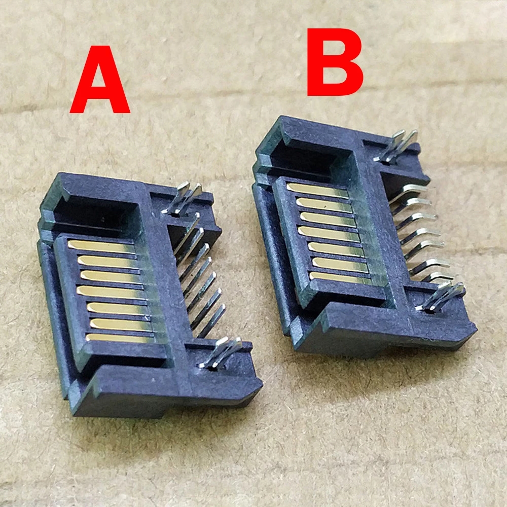 SATA 7Pin Female Type A Needle SATA 7P 90 Degree Connector Port Hard Disk Interface Socket SATA PCB DIY