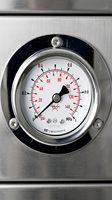 Manomètre analogique en acier inoxydable 304, raccord arrière 1/4 pouce -1~8 bar YTF-63, pour azote, hélium, ammoniac, argon, oxygène