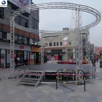 Estructura de armazón de aluminio para exhibición en techos, podio de iluminación, utilizada para la plataforma móvil de conciertos