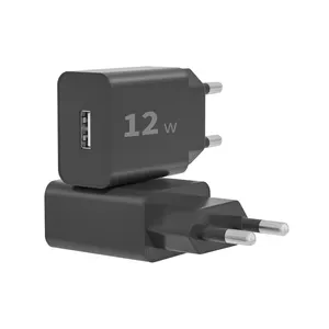 Factory OEM USB Power Adapter 12W 1-Port USB Wall Charger DC 5V 2.4A Small Mini Travel Charger for Mobile Phone