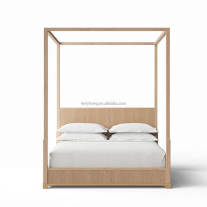 FERLY, деревянный каркас, двуспальная кровать, мебель, удобный дизайн, массивная деревянная дубовая панель, набор кроватей - Product Image 2